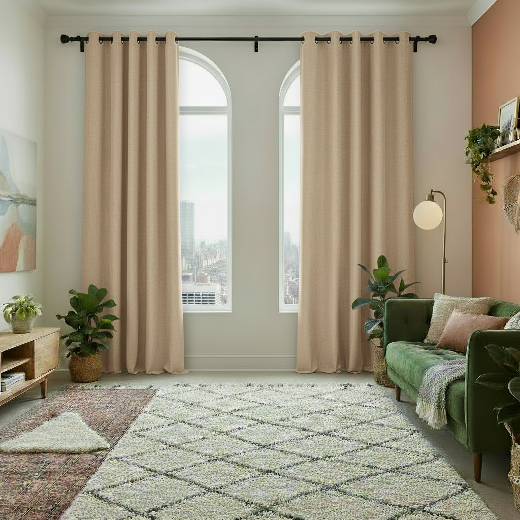 Staccato Homes Grommet Top Thermal Insulated Black Out Curtains