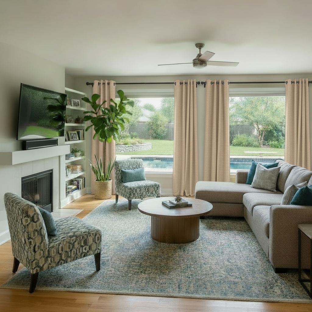 Staccato Homes Grommet Top Thermal Insulated Black Out Curtains