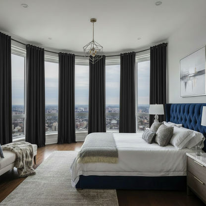 Staccato Homes Grommet Top Thermal Insulated Black Out Curtains