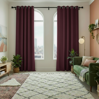 Staccato Homes Grommet Top Thermal Insulated Black Out Curtains