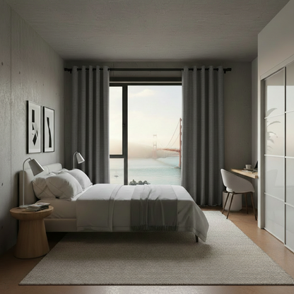 Staccato Homes Grommet Top Thermal Insulated Black Out Curtains