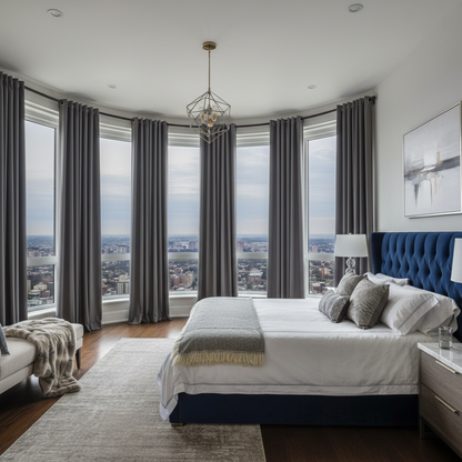 Staccato Homes Grommet Top Thermal Insulated Black Out Curtains