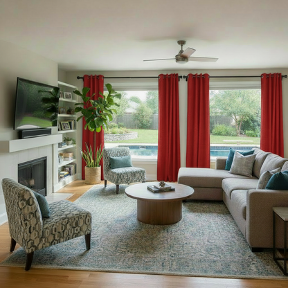 Staccato Homes Grommet Top Thermal Insulated Black Out Curtains