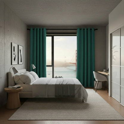 Staccato Homes Grommet Top Thermal Insulated Black Out Curtains