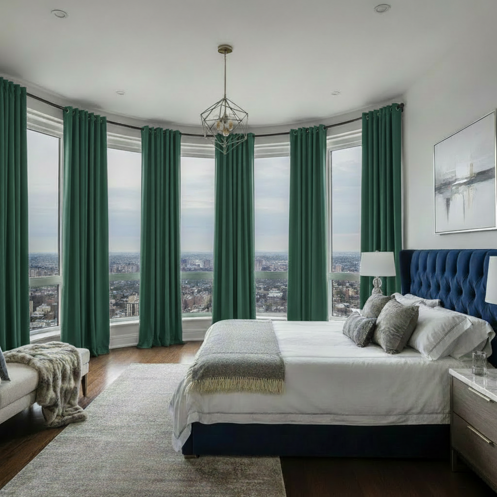 Staccato Homes Grommet Top Thermal Insulated Black Out Curtains