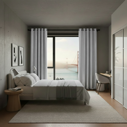 Staccato Homes Grommet Top Thermal Insulated Black Out Curtains