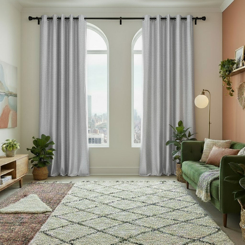 Staccato Homes Grommet Top Thermal Insulated Black Out Curtains