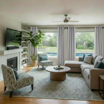 Staccato Homes Grommet Top Thermal Insulated Black Out Curtains