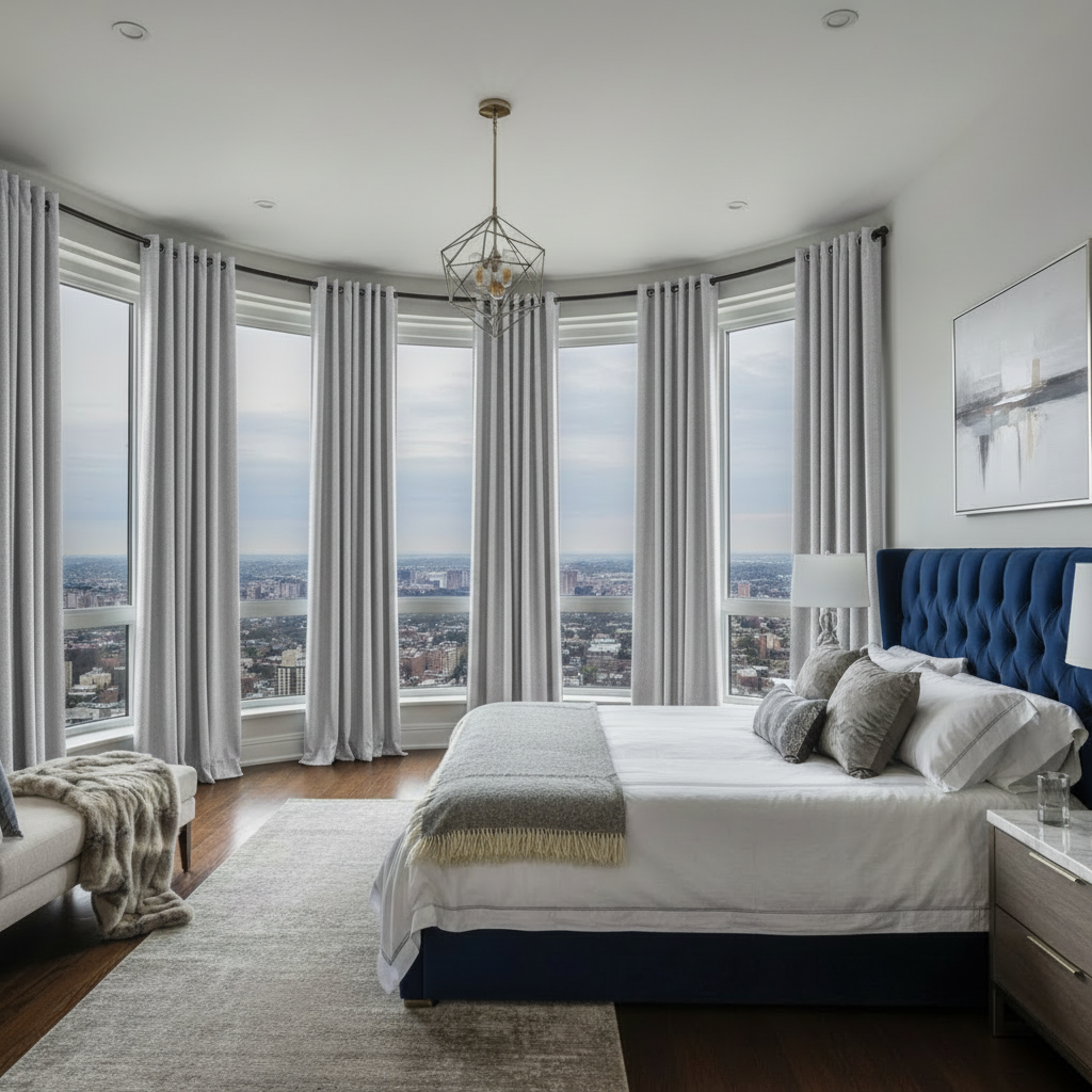 Staccato Homes Grommet Top Thermal Insulated Black Out Curtains