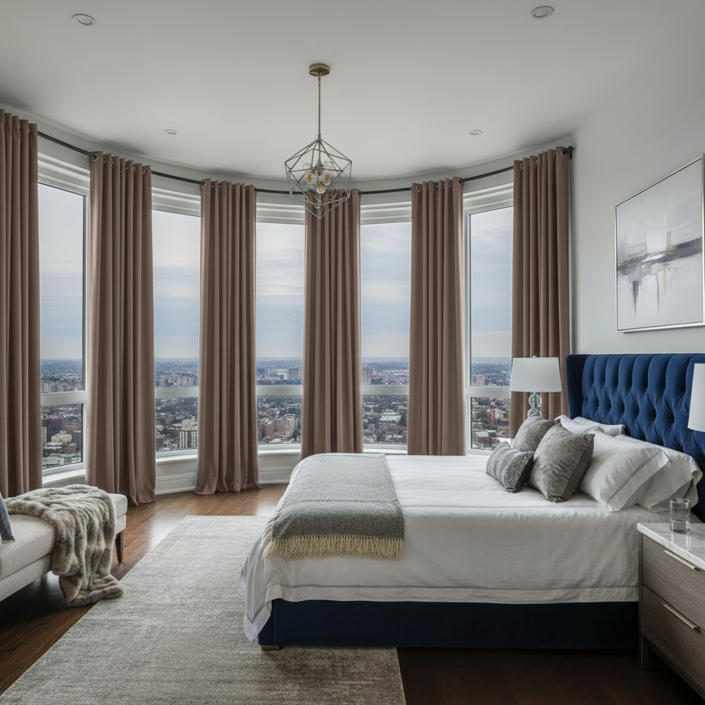 Staccato Homes Grommet Top Thermal Insulated Black Out Curtains