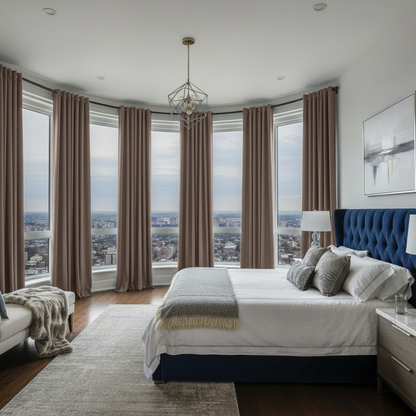 Staccato Homes Grommet Top Thermal Insulated Black Out Curtains