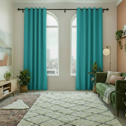 Staccato Homes Grommet Top Thermal Insulated Black Out Curtains