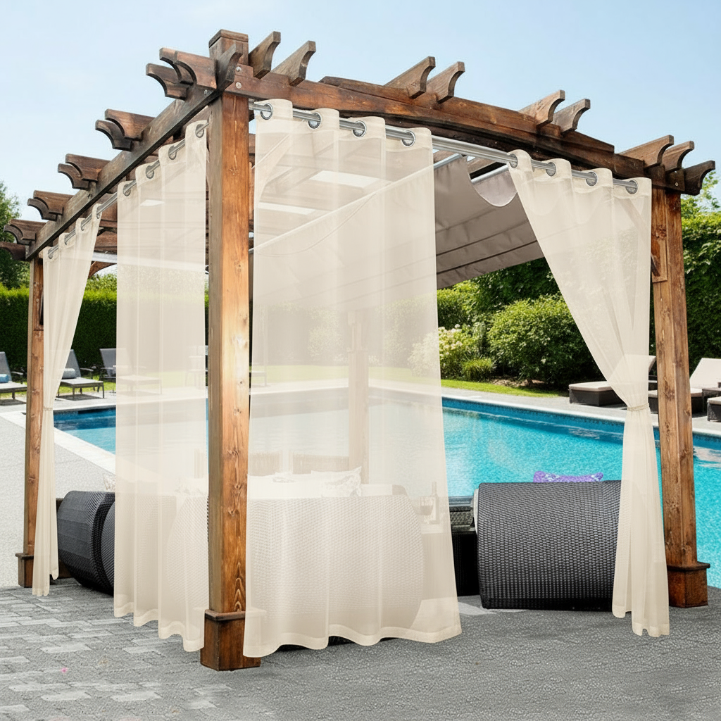 Staccato Homes Grommet Top Sheer Curtains-Luminous