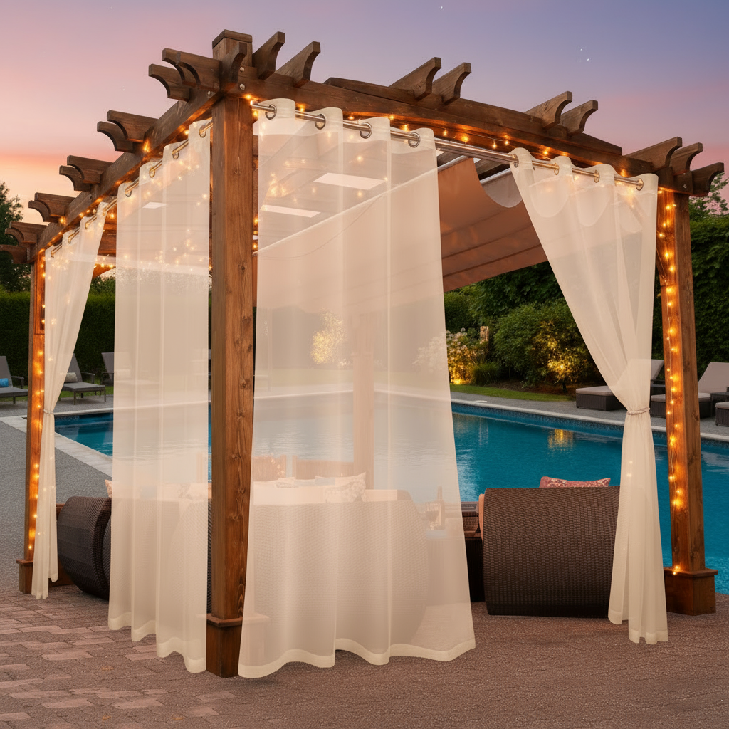 Staccato Homes Grommet Top Sheer Curtains-Luminous