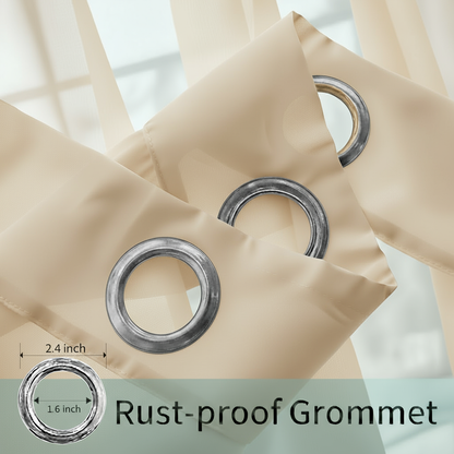 Staccato Homes Grommet Top Sheer Curtains-Luminous