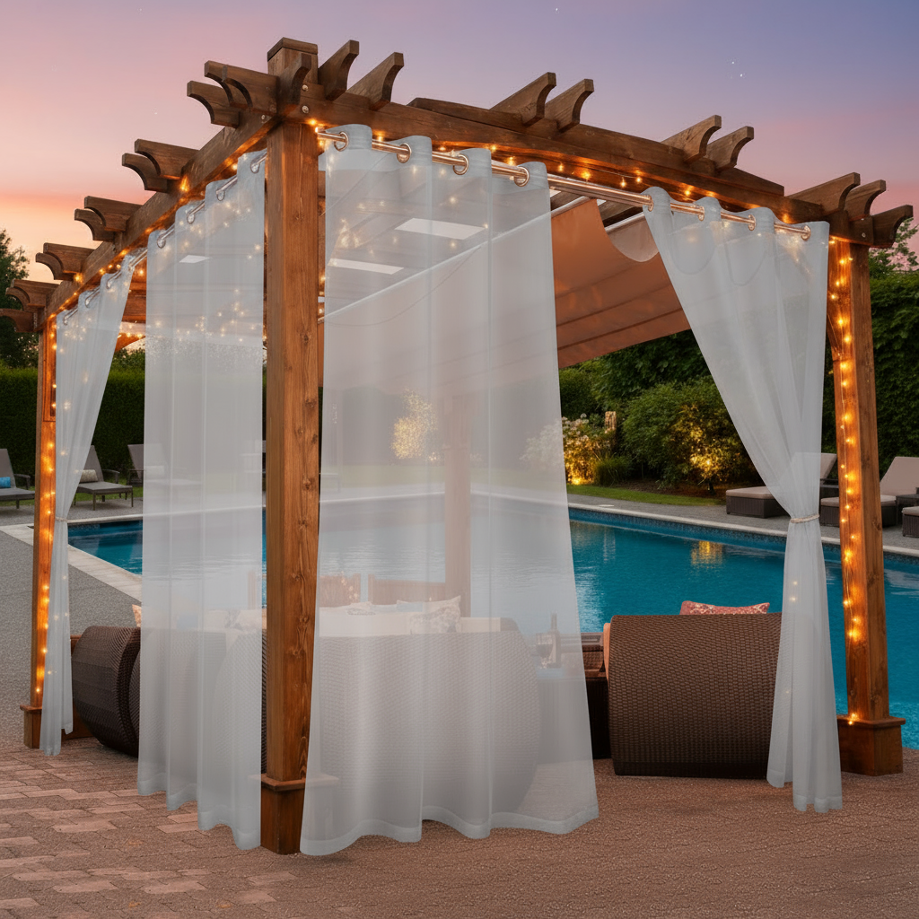 Staccato Homes Grommet Top Sheer Curtains-Luminous