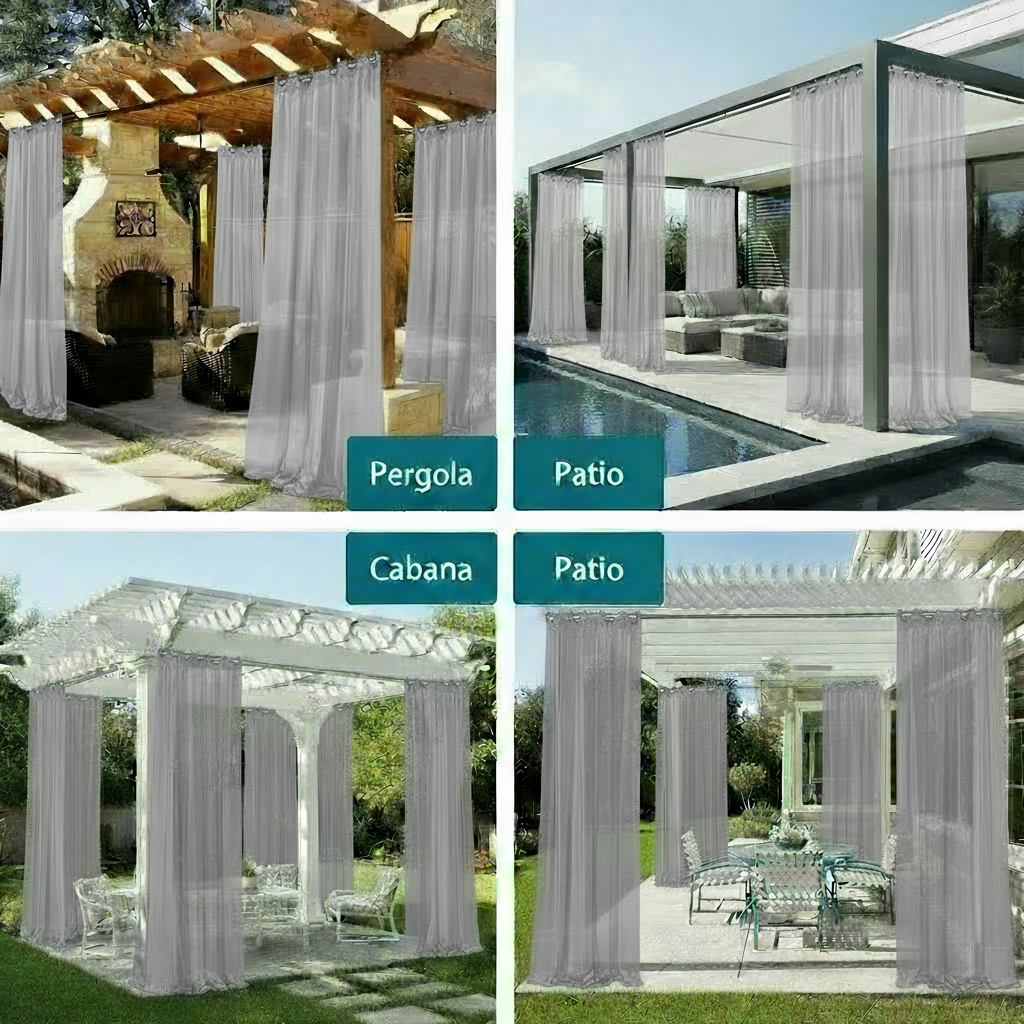 Staccato Homes Grommet Top Sheer Curtains-Luminous