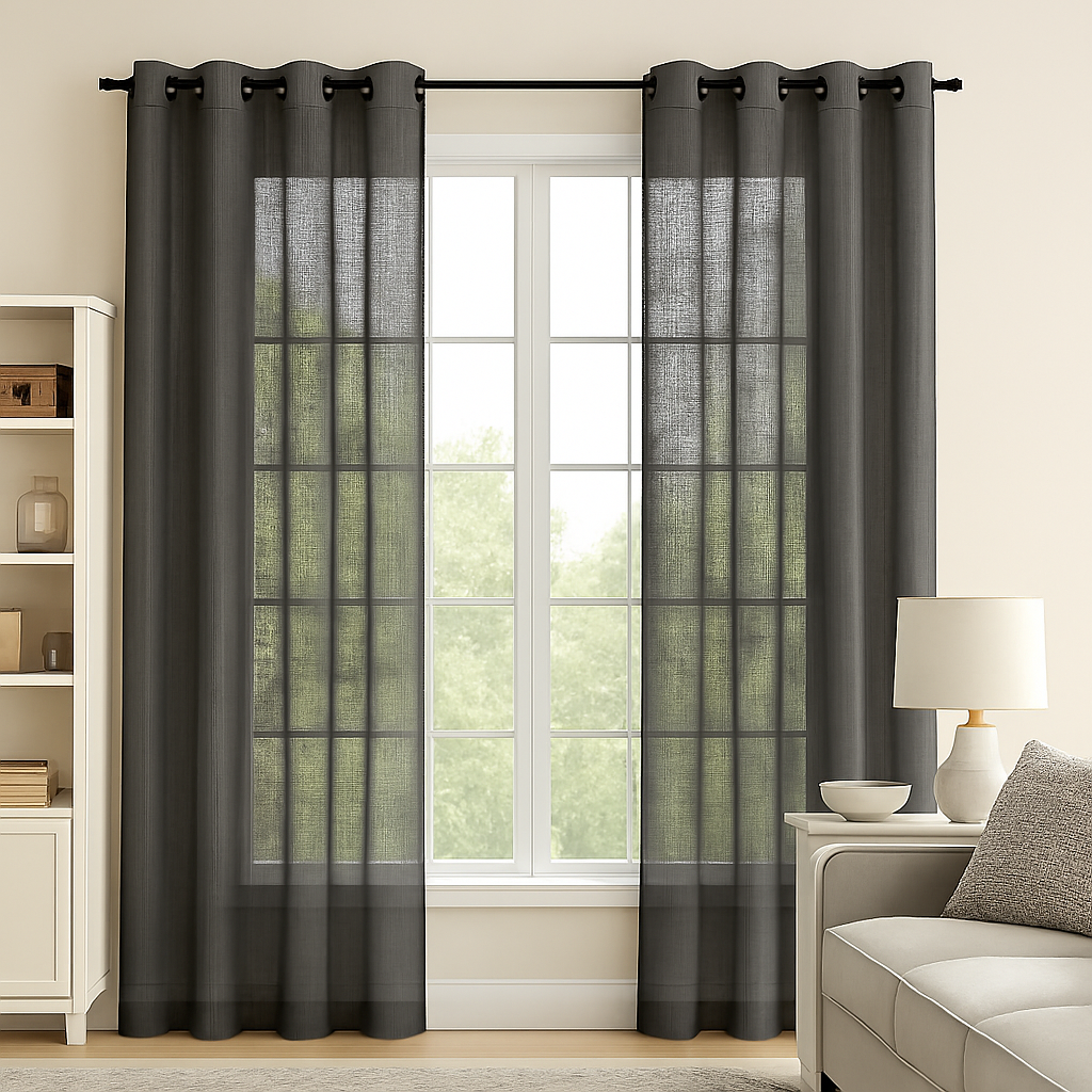 Staccato Homes Grommet Top Sheer Curtains-Essential