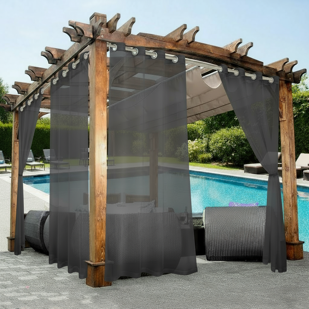 Staccato Homes Grommet Top Sheer Curtains-Luminous