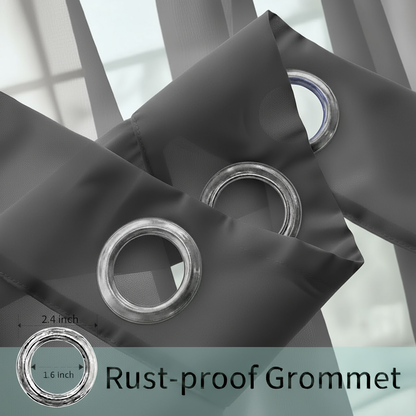 Staccato Homes Grommet Top Sheer Curtains-Essential