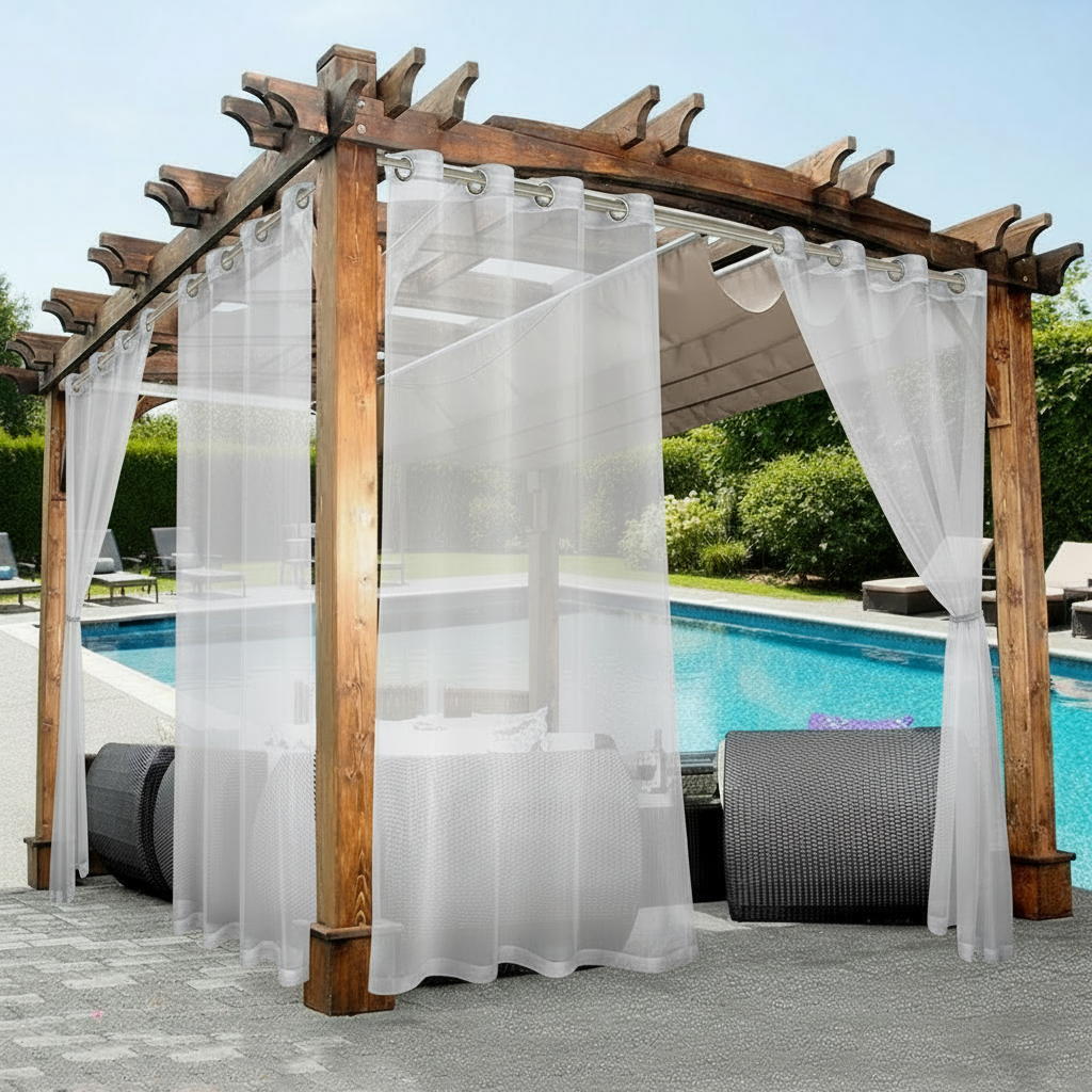 Staccato Homes Grommet Top Sheer Curtains-Luminous