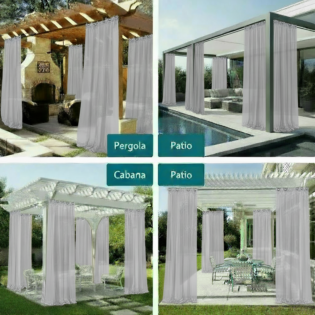 Staccato Homes Grommet Top Sheer Curtains-Luminous