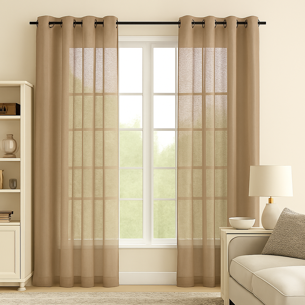 Staccato Homes Grommet Top Sheer Curtains-Essential