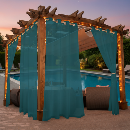 Staccato Homes Grommet Top Sheer Curtains-Luminous