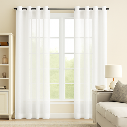 Staccato Homes Grommet Top Sheer Curtains-Essential