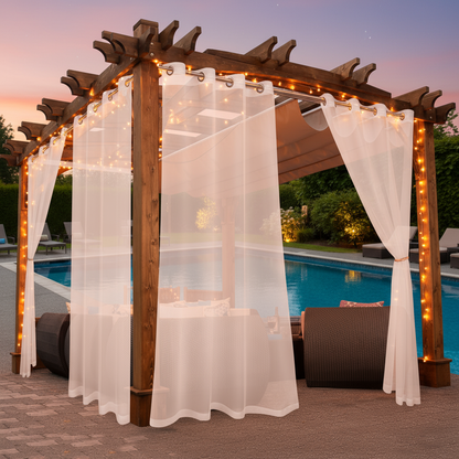 Staccato Homes Grommet Top Sheer Curtains-Luminous