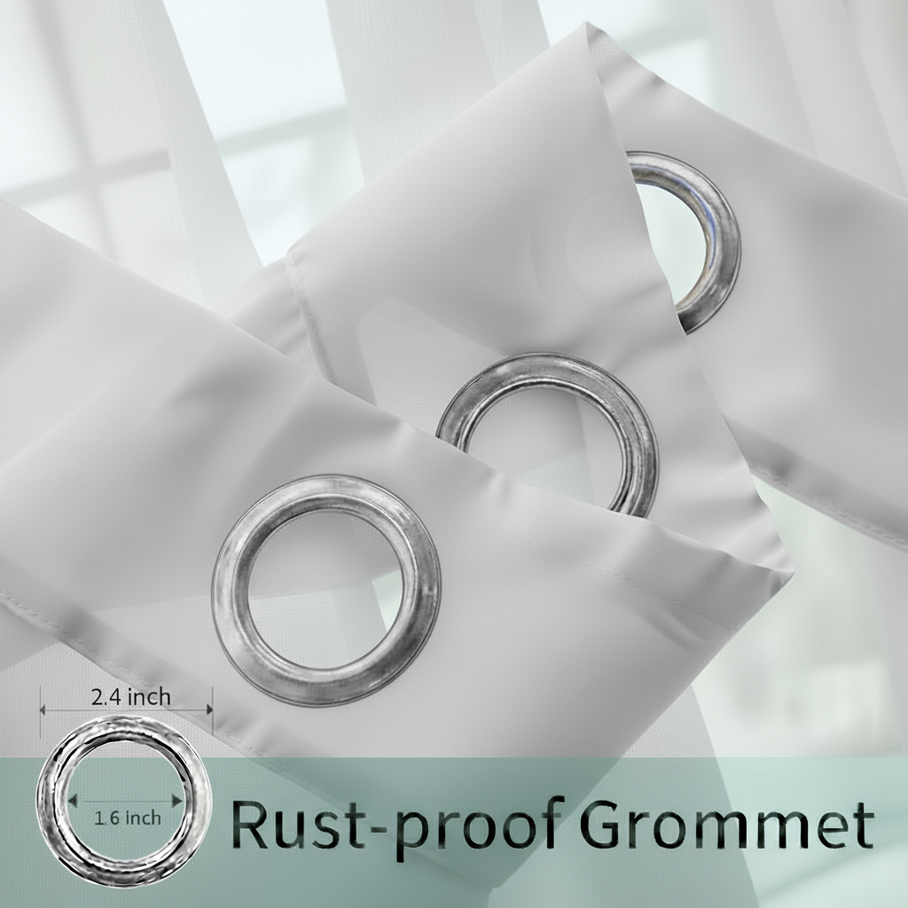 Staccato Homes Grommet Top Sheer Curtains-Essential