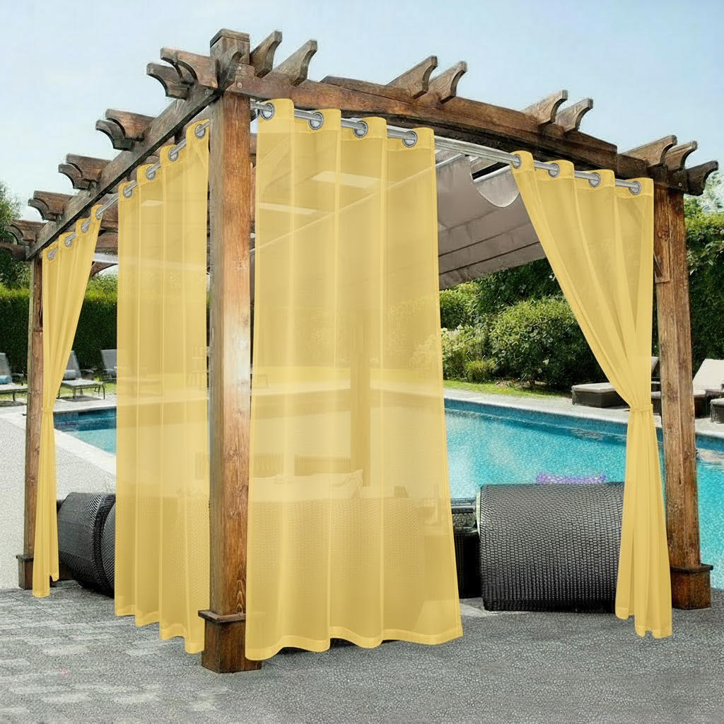 Staccato Homes Grommet Top Sheer Curtains-Luminous