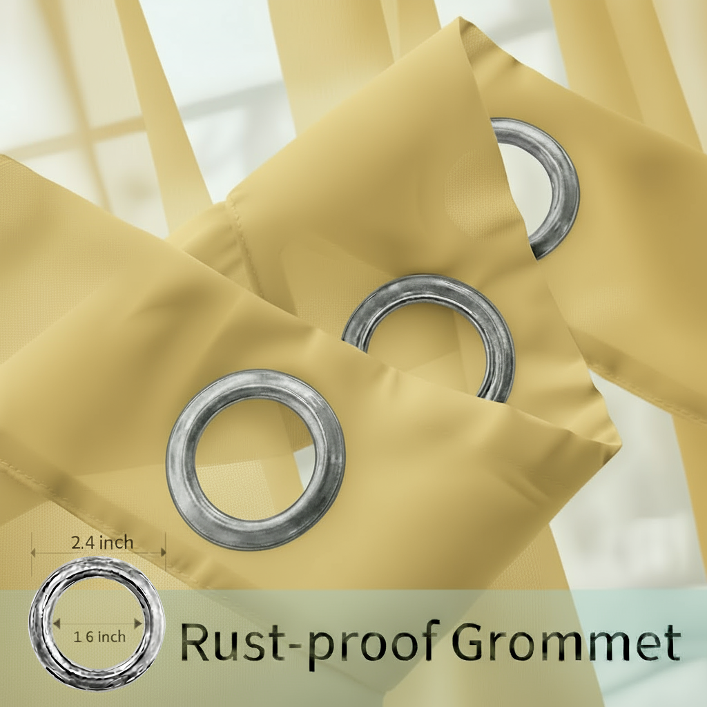 Staccato Homes Grommet Top Sheer Curtains-Luminous