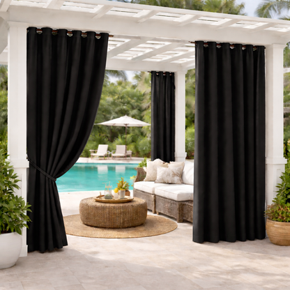 Staccato Homes Grommet Top Light Filtering Outdoor Curtains