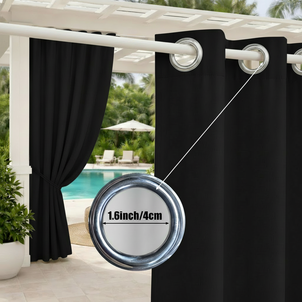 Staccato Homes Grommet Top Light Filtering Outdoor Curtains