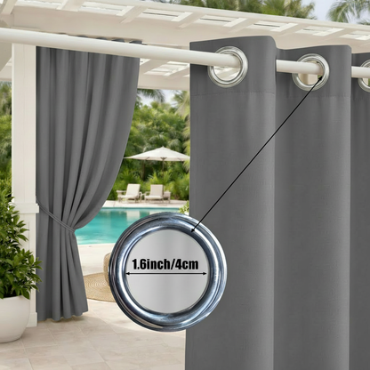 Staccato Homes Grommet Top Light Filtering Outdoor Curtains