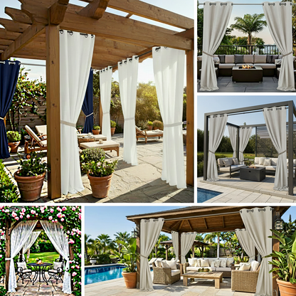 Staccato Homes Grommet Top Light Filtering Outdoor Curtains