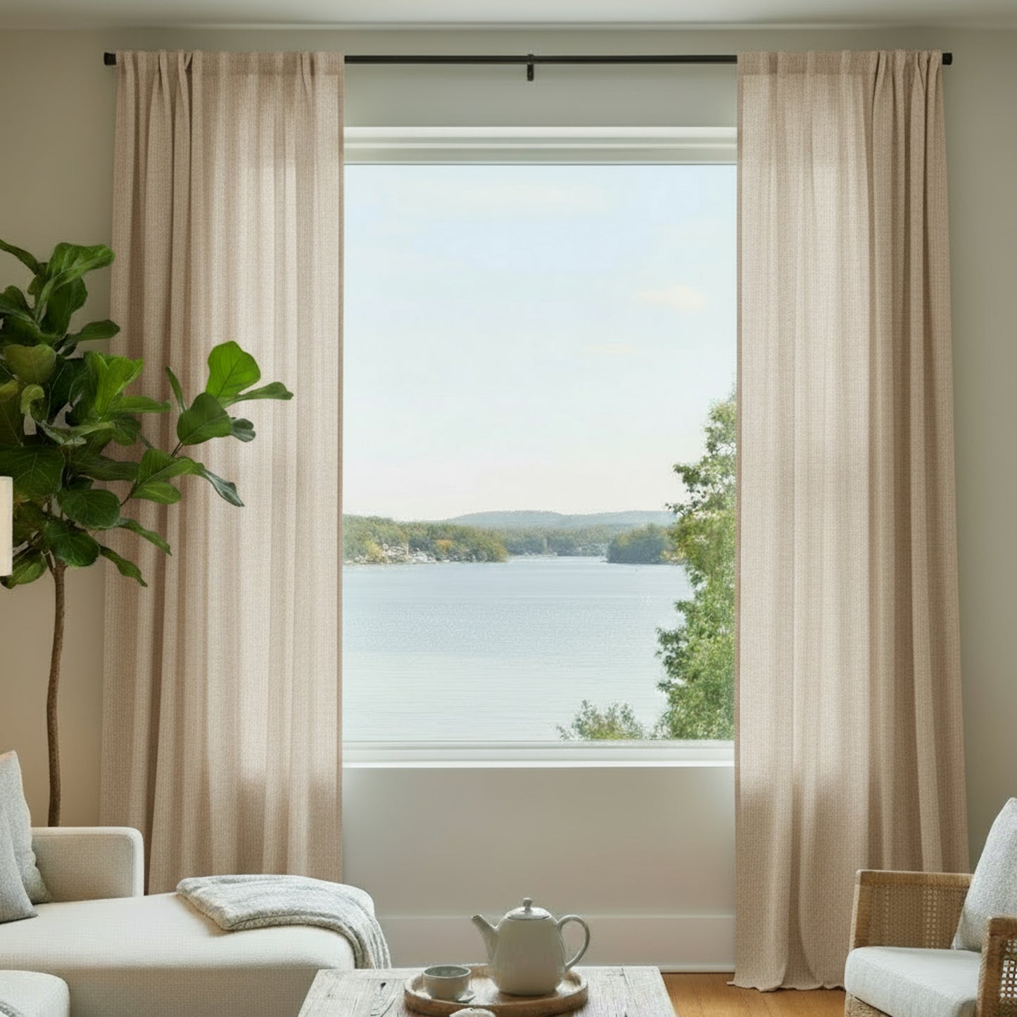 Staccato Homes Rod Pocket Light Filtering Curtains