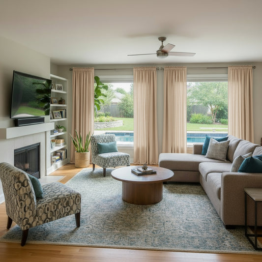 Staccato Homes Rod Pocket Light Filtering Curtains