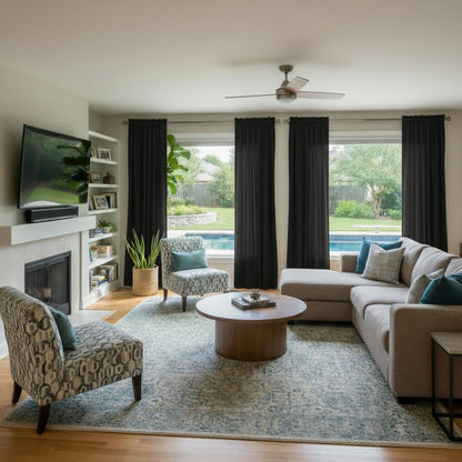 Staccato Homes Rod Pocket Light Filtering Curtains