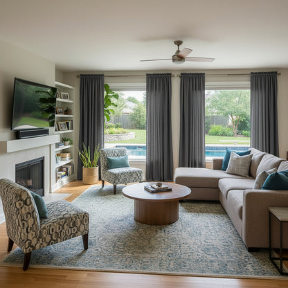 Staccato Homes Rod Pocket Light Filtering Curtains