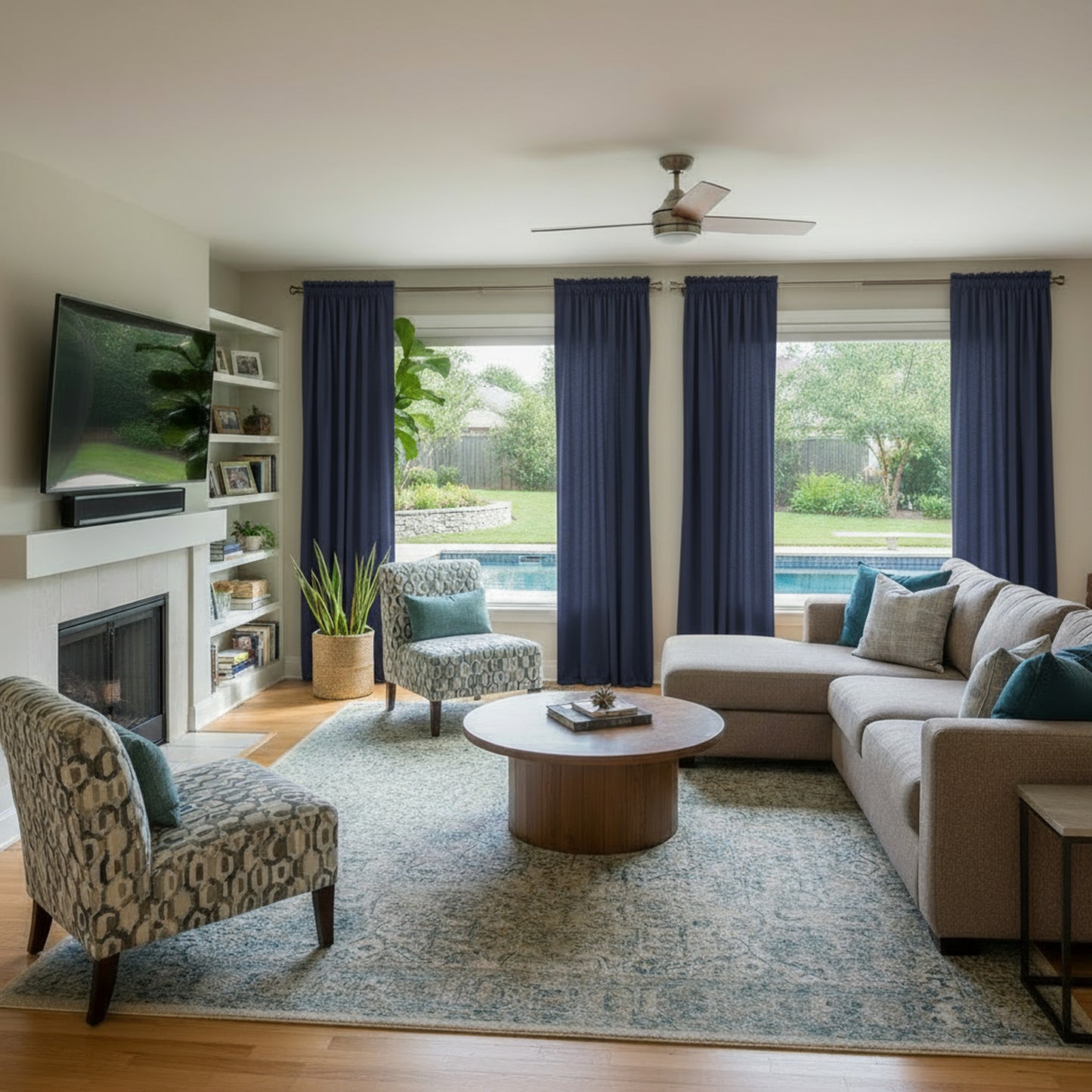 Staccato Homes Rod Pocket Light Filtering Curtains