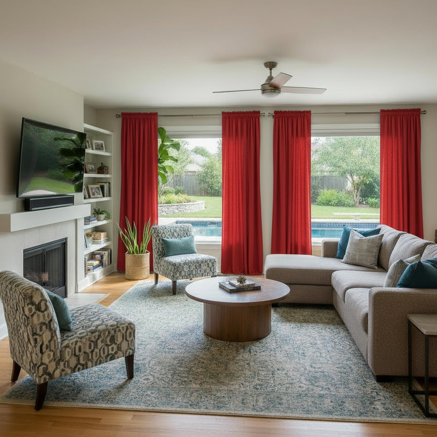 Staccato Homes Rod Pocket Light Filtering Curtains