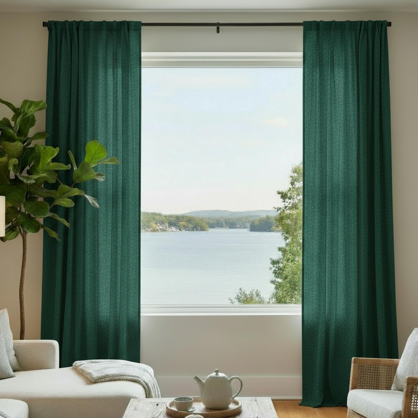 Staccato Homes Rod Pocket Light Filtering Curtains