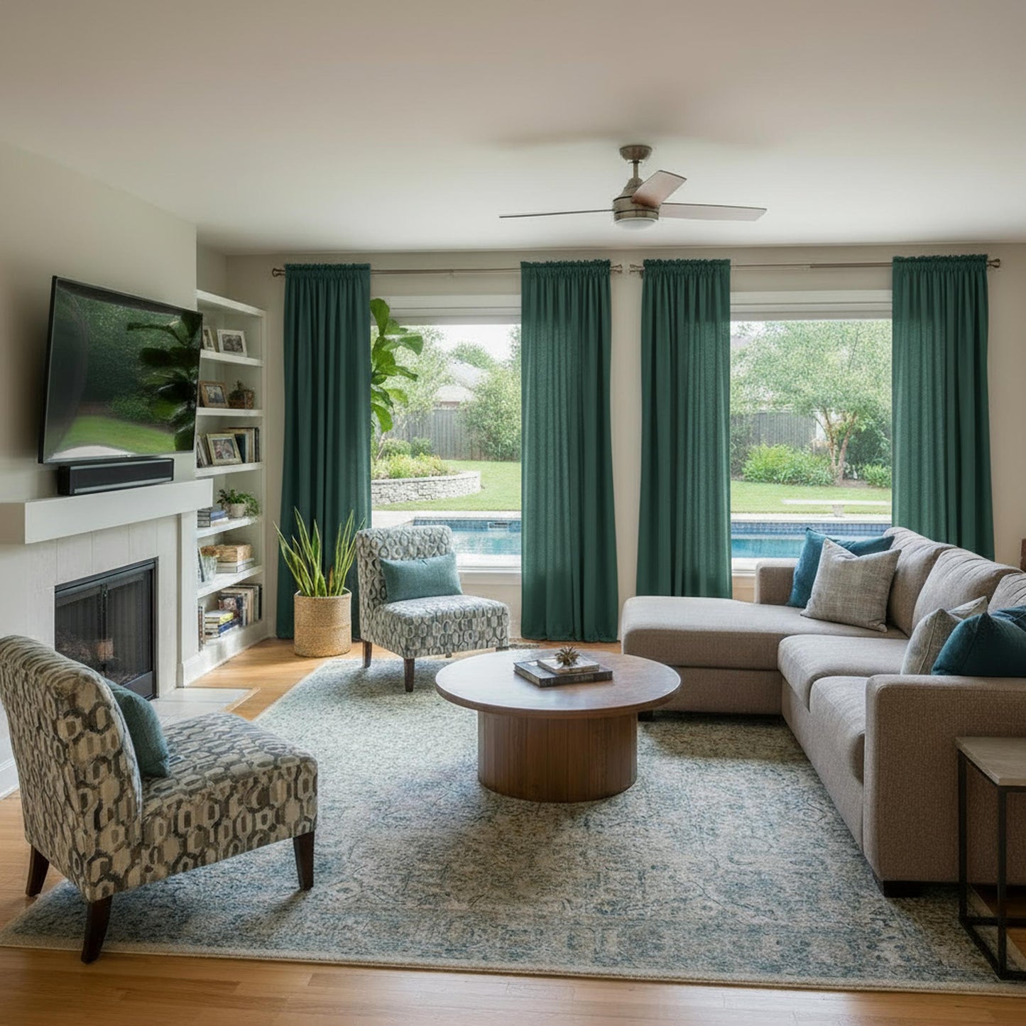 Staccato Homes Rod Pocket Light Filtering Curtains