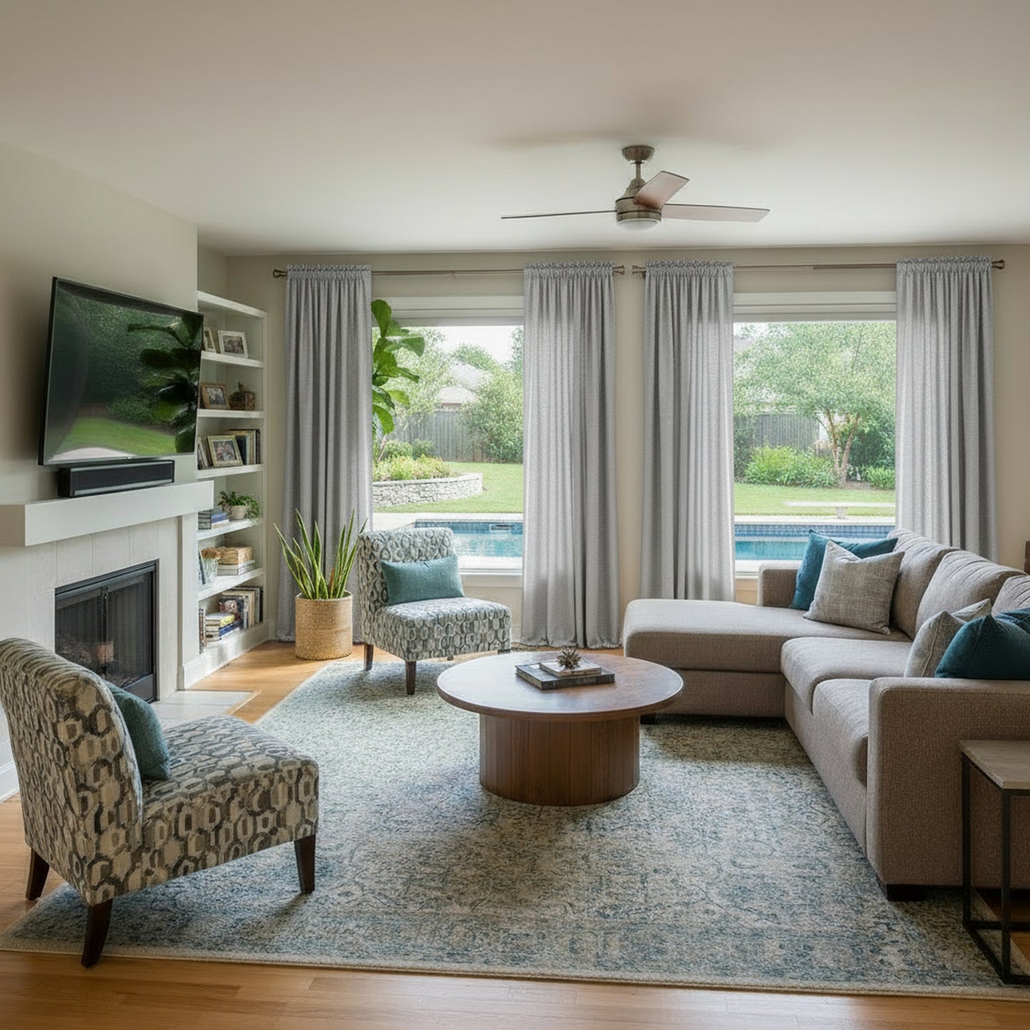 Staccato Homes Rod Pocket Light Filtering Curtains