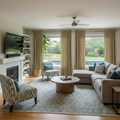 Staccato Homes Rod Pocket Light Filtering Curtains