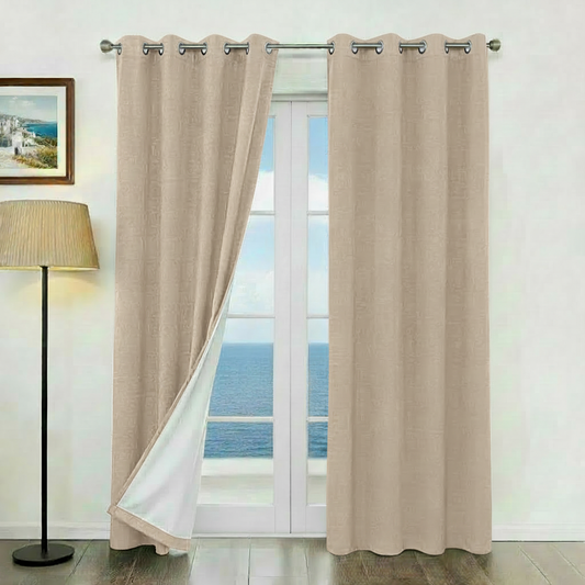 Staccato Homes Grommet Top Blackout Curtains – White Back Coating