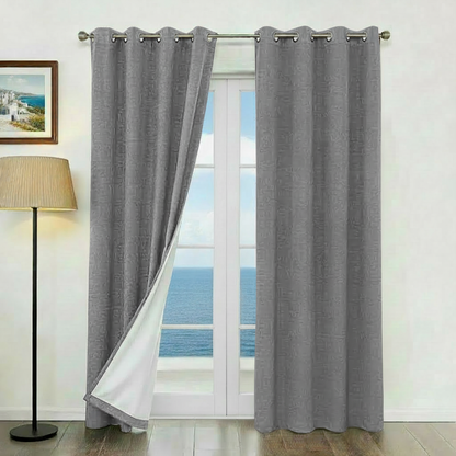 Staccato Homes Grommet Top Blackout Curtains – White Back Coating