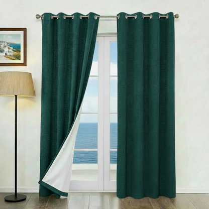 Staccato Homes Grommet Top Blackout Curtains – White Back Coating